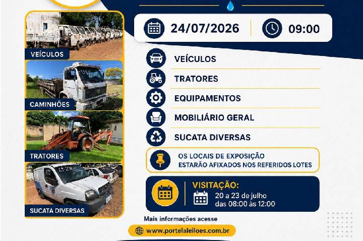 CAERD promove grande leilão de veículos, máquinas e sucatas em todo o estado de Rondônia