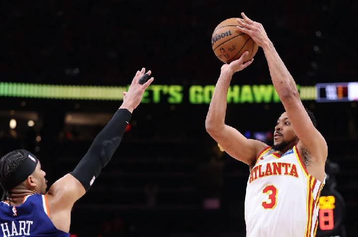 CJ McCollum decide no fim, e Hawks vencem Knicks no Jogo 3 dos playoffs