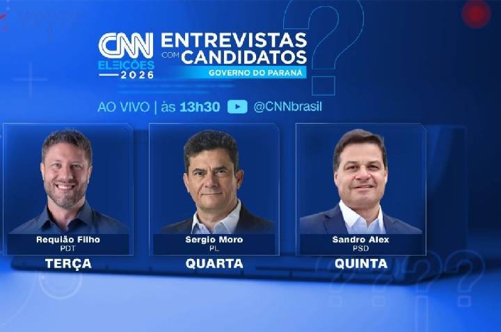 CNN Brasil começa série de sabatinas com candidatos ao governo do PR