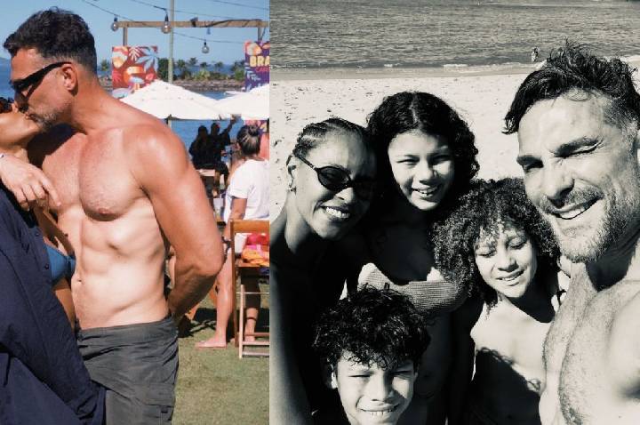 De folga, ator de “Quem Ama Cuida” aproveita dia de sol em família