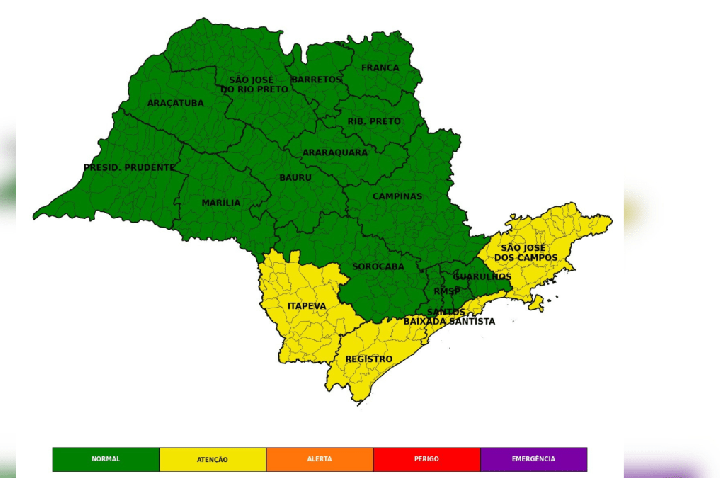 Defesa Civil alerta para chuva, ventos e queda de temperaturas em São Paulo