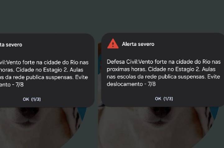 Defesa Civil emite novo alerta para ventos e chuva forte no Rio de Janeiro