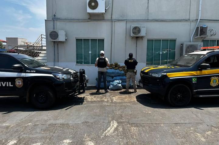 DRACO e PRF apreendem aproximadamente 182 kg de skunk após perseguição em Nova Brasilândia d’Oeste