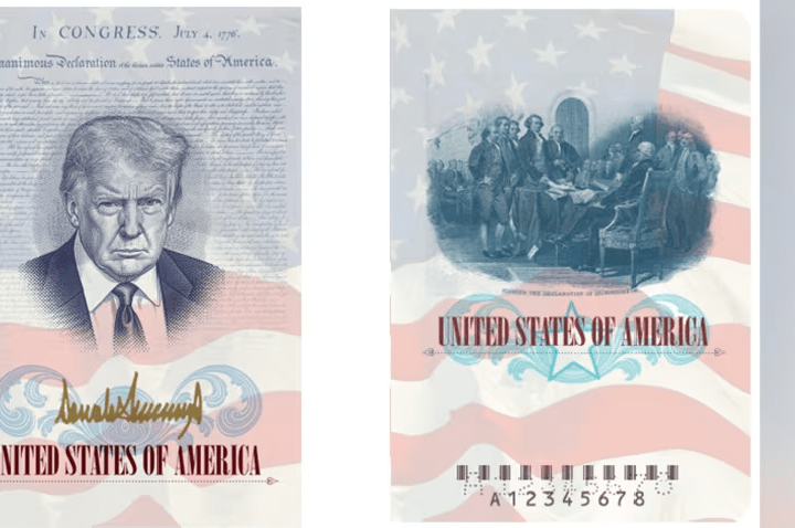 EUA vão emitir passaportes com a imagem de Trump