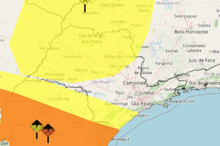 Inmet emite alertas de “baixa umidade” e “tempestades” para SP