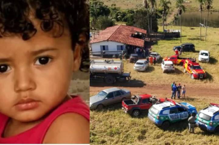 Menina de 2 anos some em fazenda e é encontrada morta; polícia investiga