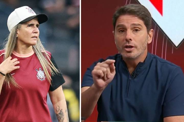 “Nunca pisou no campo”: técnica do Corinthians e apresentador trocam farpas