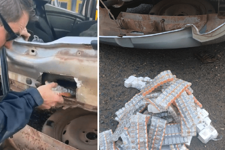 Polícia encontra 2 mil ampolas de emagrecedoras em para-choque de carro