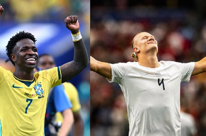 Quem é mais decisivo? Veja os números de Vini Jr e Haaland pelas seleções