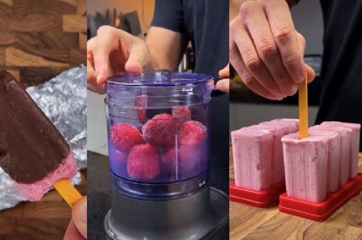 Receita de picolé de morango é saudável, proteica e promete ser ótima opção para encaixar na dieta