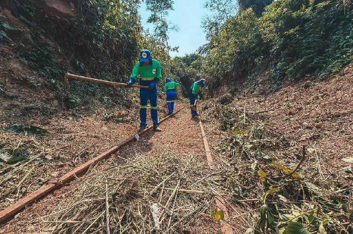 Revitalização da Estrada de Ferro Madeira-Mamoré inclui limpeza no Memorial Rondon
