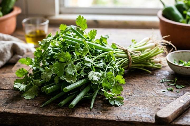 Segredo de cozinha faz o cheiro-verde durar meses sem murchar ou per