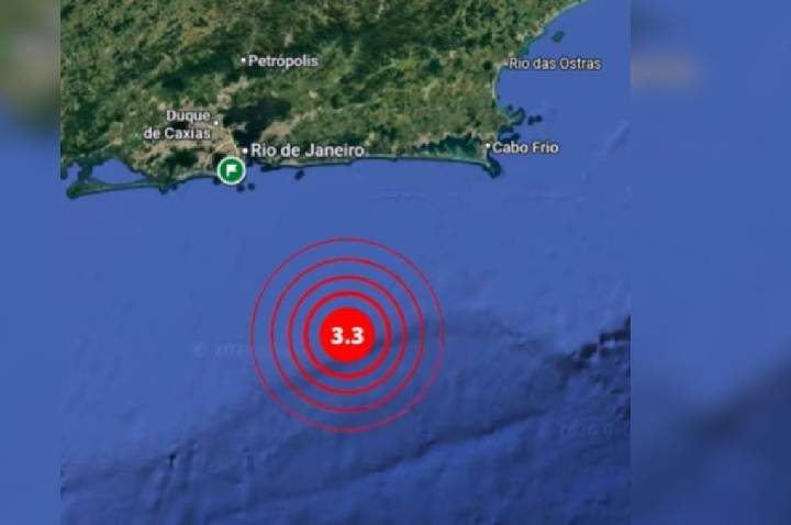 Tremor de magnitude 3.3 é registrado no litoral do Rio de Janeiro