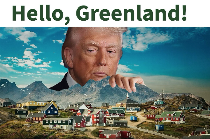 Trump publica montagem “segurando” a Groenlândia
