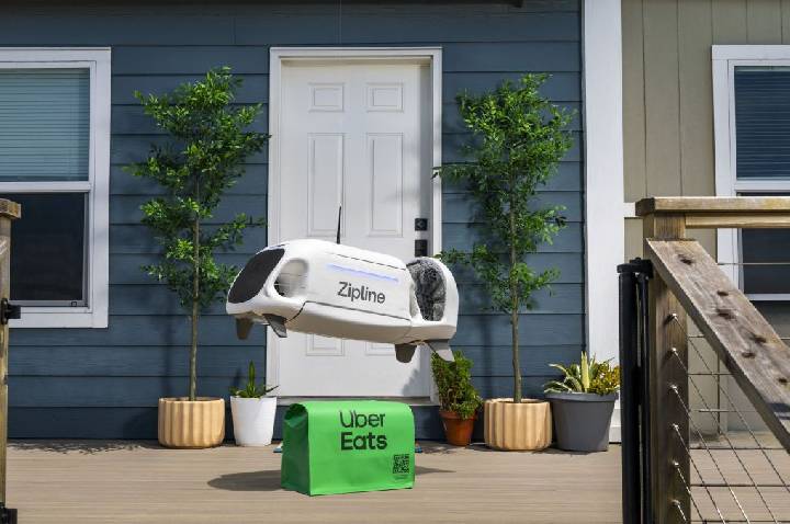 Uber e Zipline firmam parceria para entrega de comida com drones nos EUA