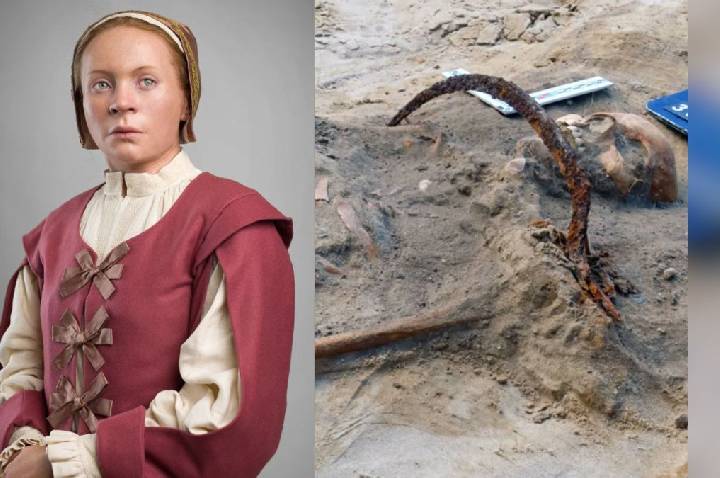 Uma jovem vampira enterrada numa sepultura há 400 anos com foice na garganta e cadeado no pé tem um mistério que desafia cientistas