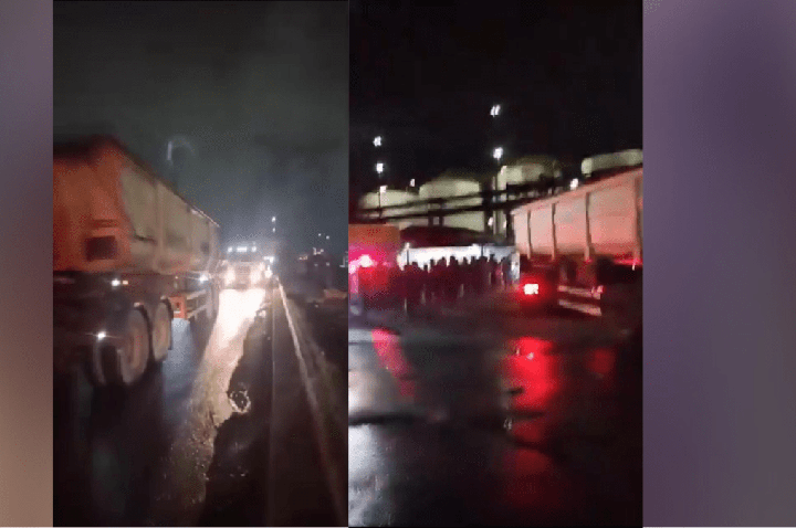 Veja imagens da greve dos caminhoneiros em SP nesta segunda