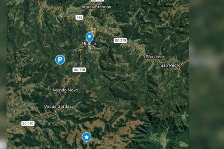 Veja local onde helicóptero emitiu último sinal antes de desaparecer em SC