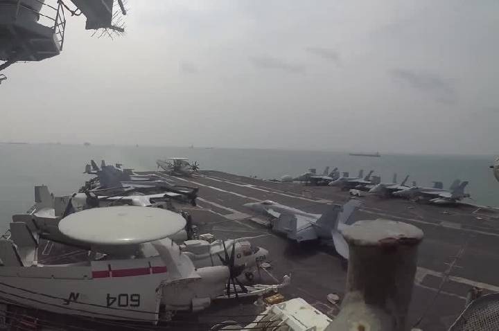 Vídeo: EUA divulgam imagens de porta-aviões a caminho do Oriente Médio