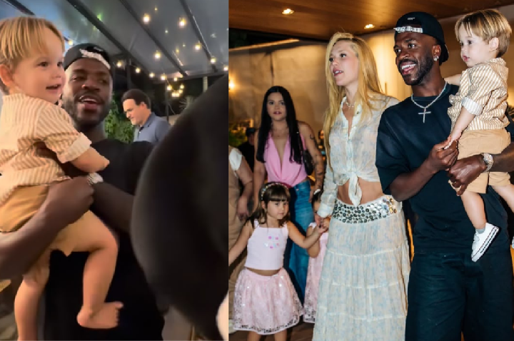 Vini Jr. e filho de Virginia protagonizam momento fofo em festa infantil