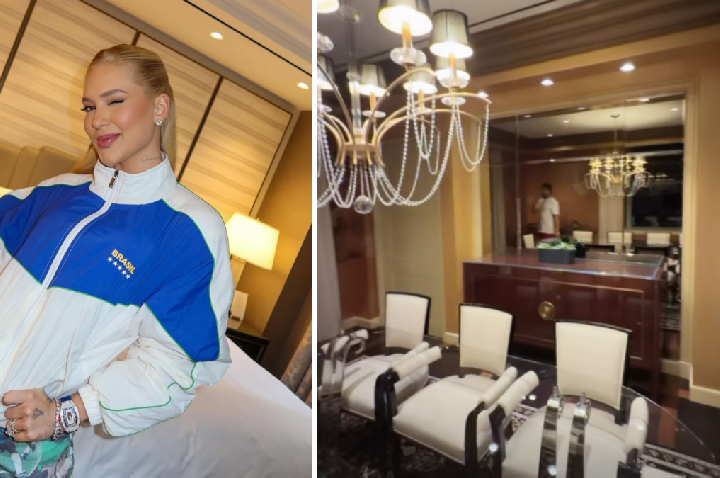 Virginia mostra quarto luxuoso em hotel nos EUA: “É um apartamento”