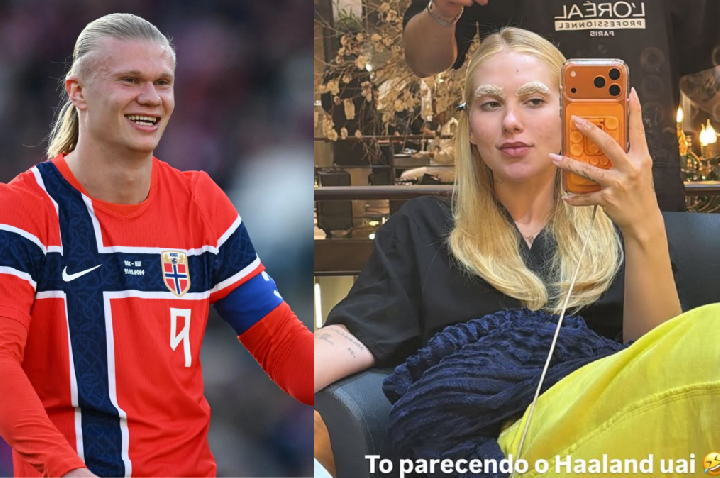 Virginia se compara ao jogador Haaland após retocar visual