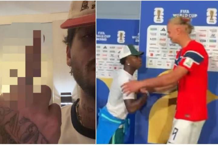 Zé Felipe xinga ao ver Vini Jr. abraçar Haaland após eliminação do Brasil