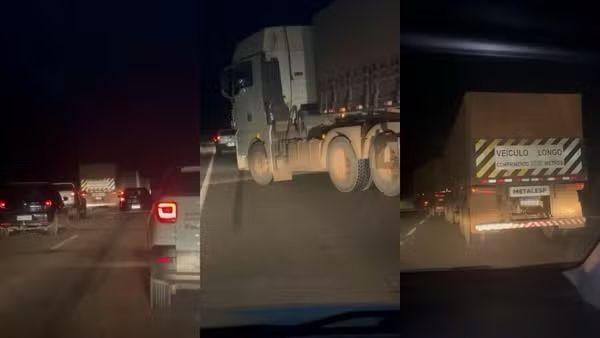 Carreta faz zigue-zague na BR-364 e causa pânico entre motoristas em Rondônia