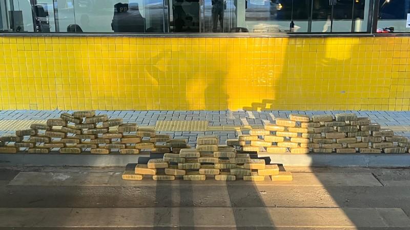 Mais de 100 kg de maconha são apreendidos pela PRF em caminhão na BR-364