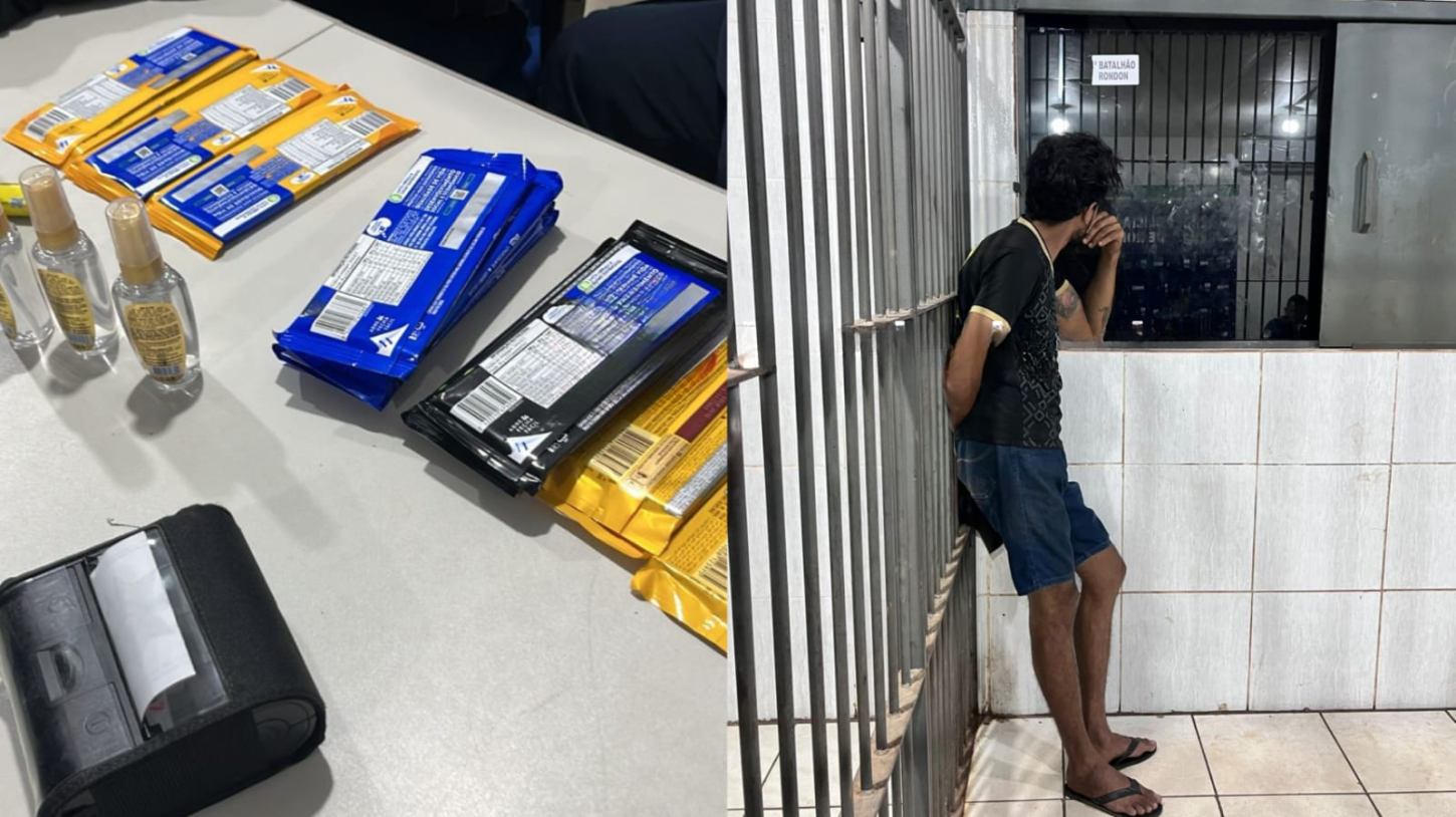 DOCE AMARGOU: Acusado de furtar barras de chocolates e óleo de cabelo é preso no IG.