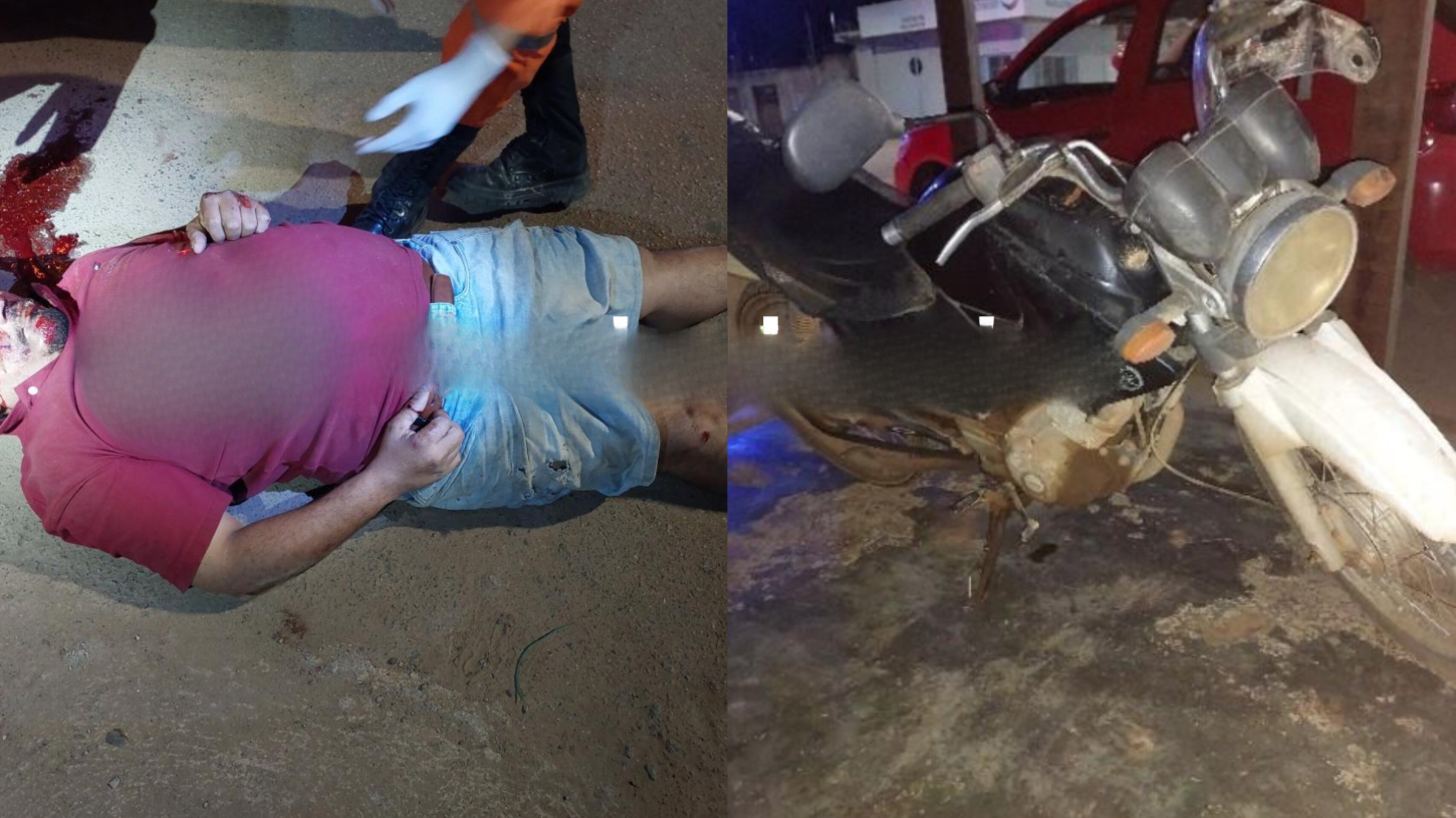 GRAVE ACIDENTE: Motociclista perde controle e fica inconsciente após queda.