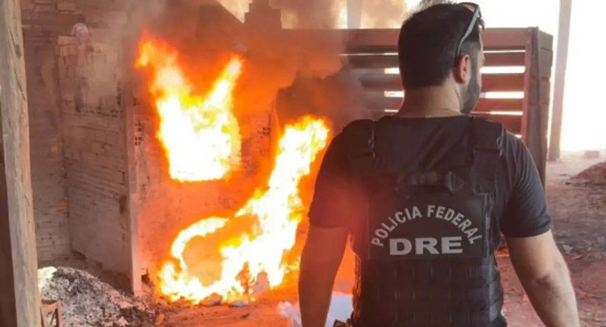 PF incinera aproximadamente duas toneladas de drogas em Porto Velho