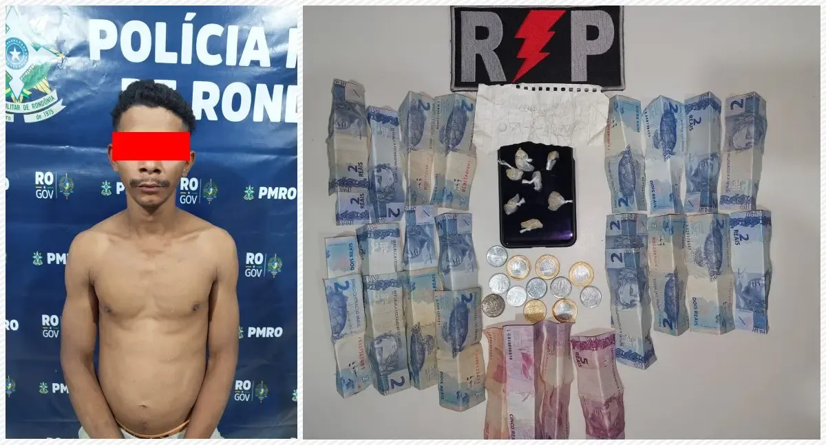 Suspeito é preso com drogas, dinheiro e chave PIX usada para tráfico na zona sul de Porto