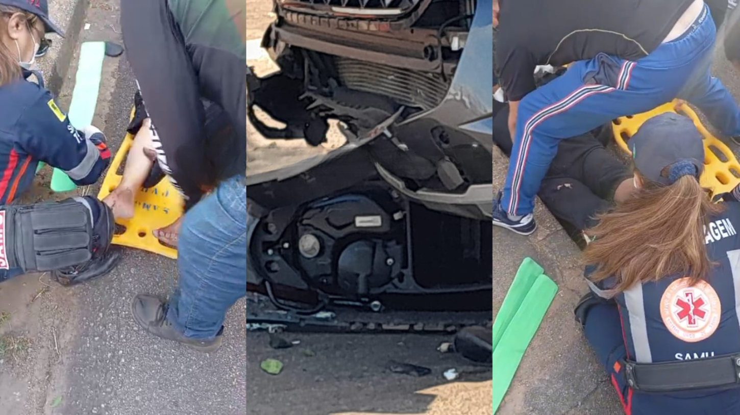 URGENTE: Mulher sofre traumatismo craniano e fratura após grave acidente.