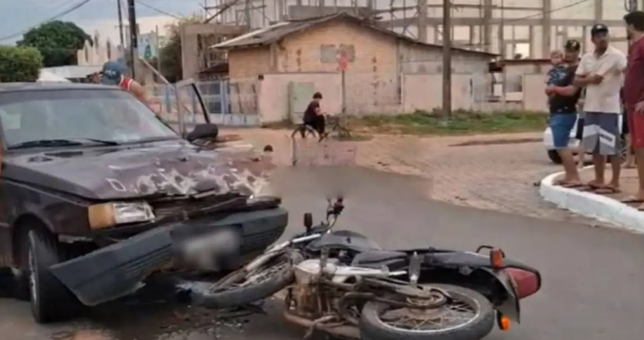 Motociclista fica ferido em acidente com fuga em Ji-Paraná