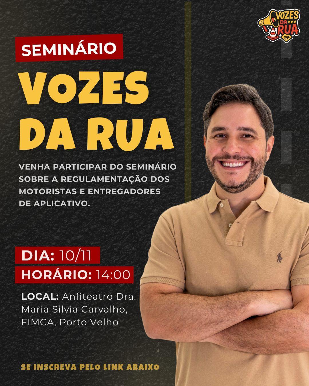 Seminário em Rondônia aborda direitos de motoristas de aplicativo e entregadores