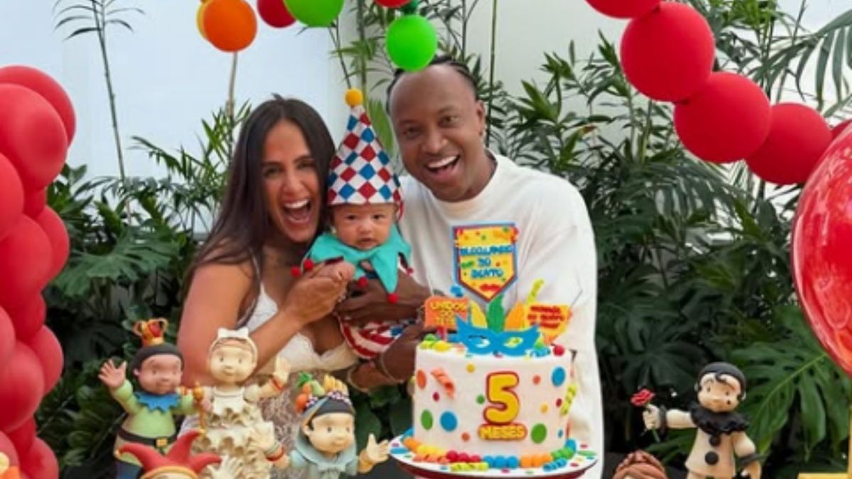 Carol Peixinho festeja 5 meses do filho com Thiaguinho: “Alegria”