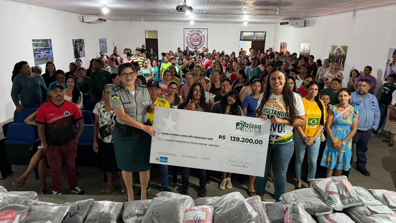 Educação: Dra. Taíssa participa da entrega de uniformes por meio de emenda no CTPM II de Jaci-Paraná