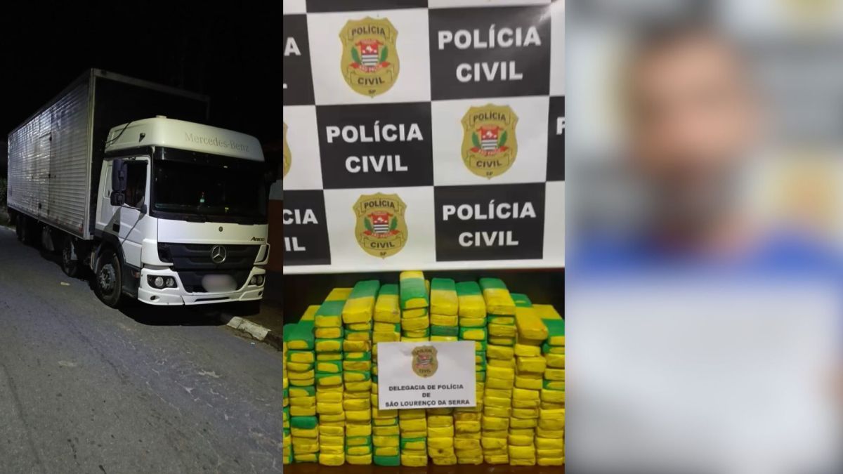 Caminhão com 101kg de maconha é apreendido na BR-116 e motorista vai preso