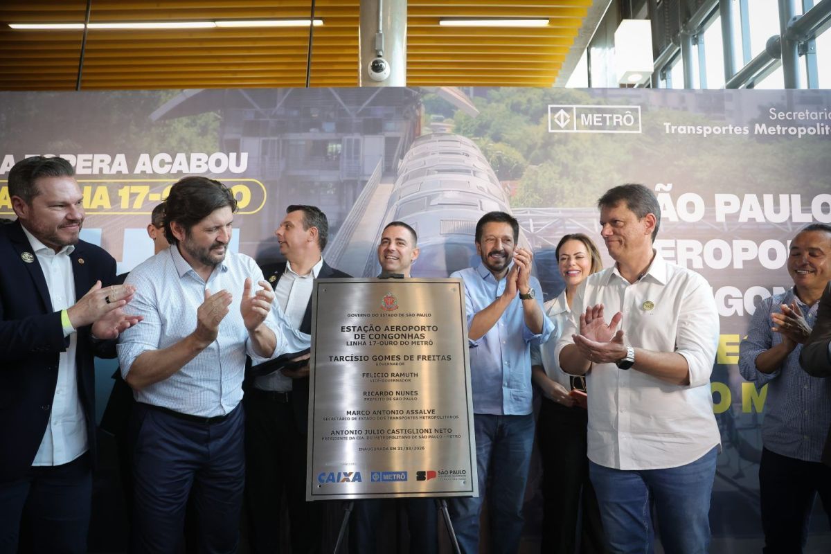 Em cerimônia, Governo de SP inaugura Linha 17-Ouro e anuncia expansão