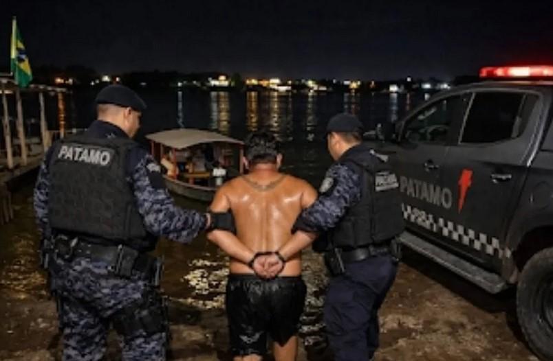 Homem tenta fugir nadando para a Bolívia, mas é capturado pela PM em Guajará-Mirim