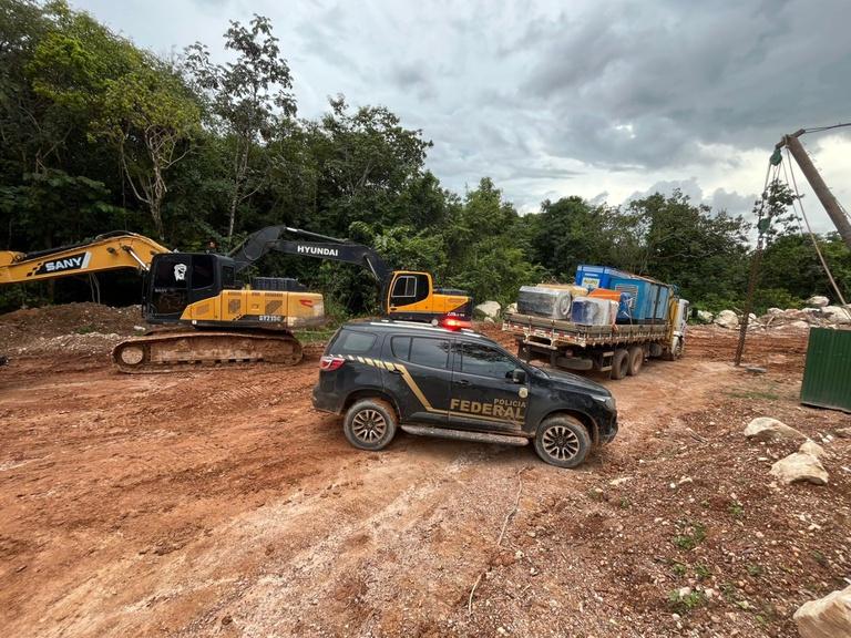 PF e ANM realizam operação conjunta para coibir a mineração ilegal em Cristalândia/TO