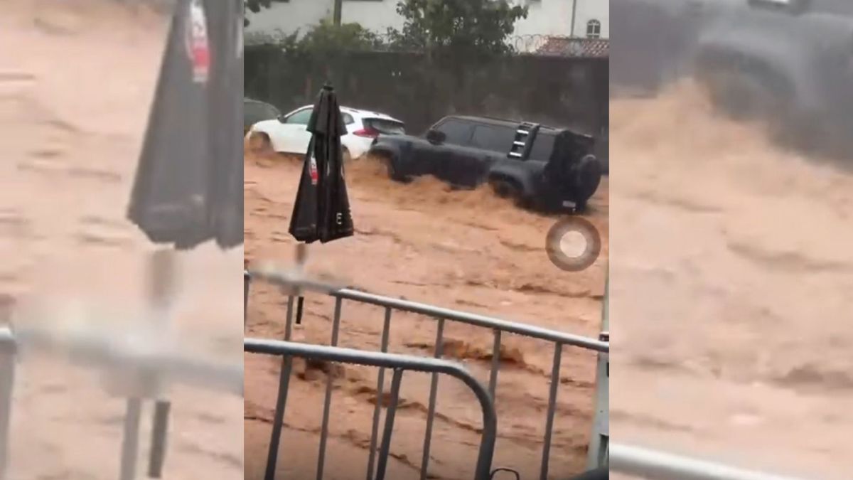 Rapper Djonga registra enxurrada atingindo carros em BH; veja vídeo