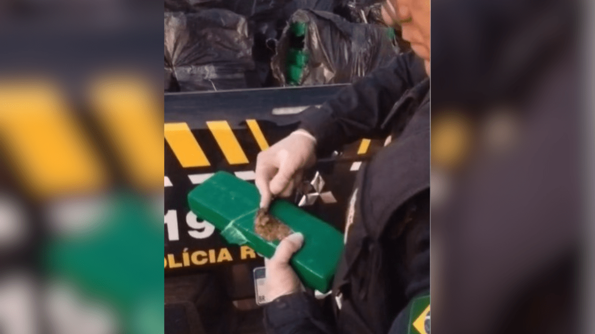 Após acidente, PRF encontra maconha em caminhão que transportava cosméticos