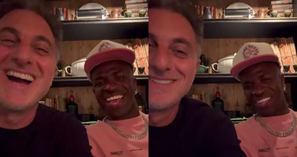 Luciano Huck encontra com Vini Jr. e revela bronca que recebeu de Virginia