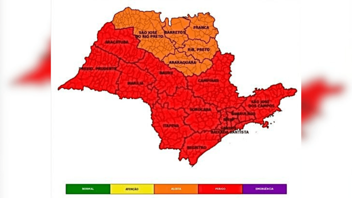 Defesa Civil de SP alerta para chuva e ventos fortes neste final de semana