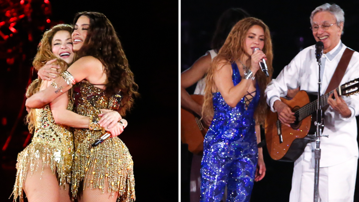 Shakira canta em português com Anitta, Caetano, Bethânia e Ivete no Rio
