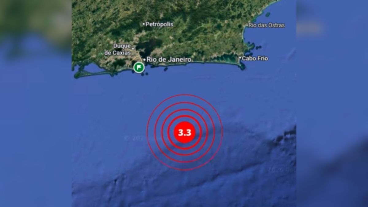 Tremor de magnitude 3.3 é registrado no litoral do Rio de Janeiro