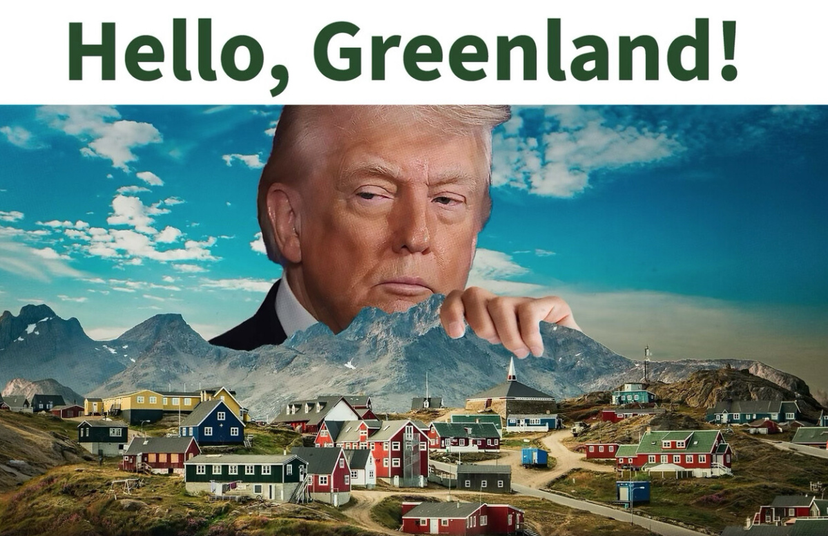 Trump publica montagem “segurando” a Groenlândia