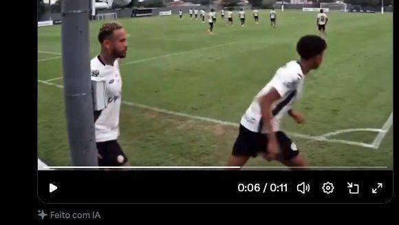 Vídeo feito por IA “mostra” briga de Neymar e Robinho Jr.